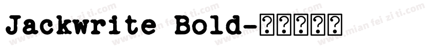 Jackwrite Bold字体转换